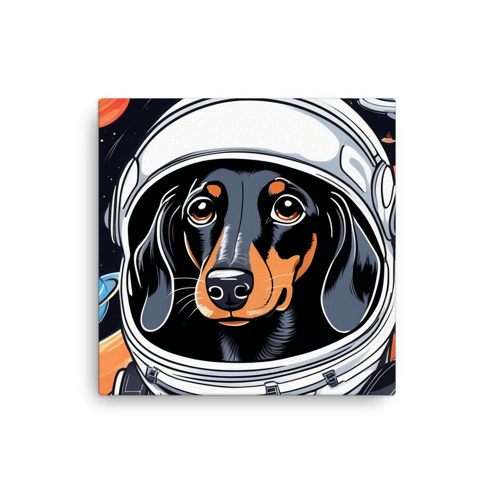 PugMug Custom Black Dachshund Canvas