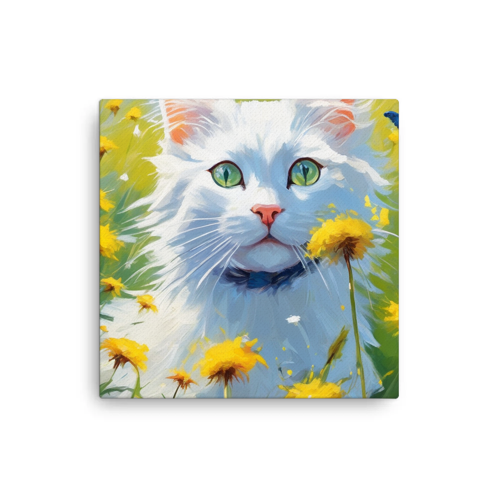 PugMug Custom White Companion Cat Canvas
