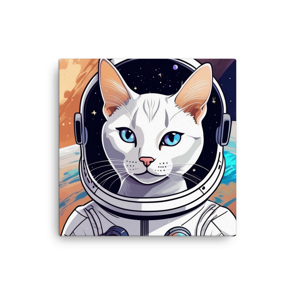 PugMug Custom White Abyssinian Cat Canvas