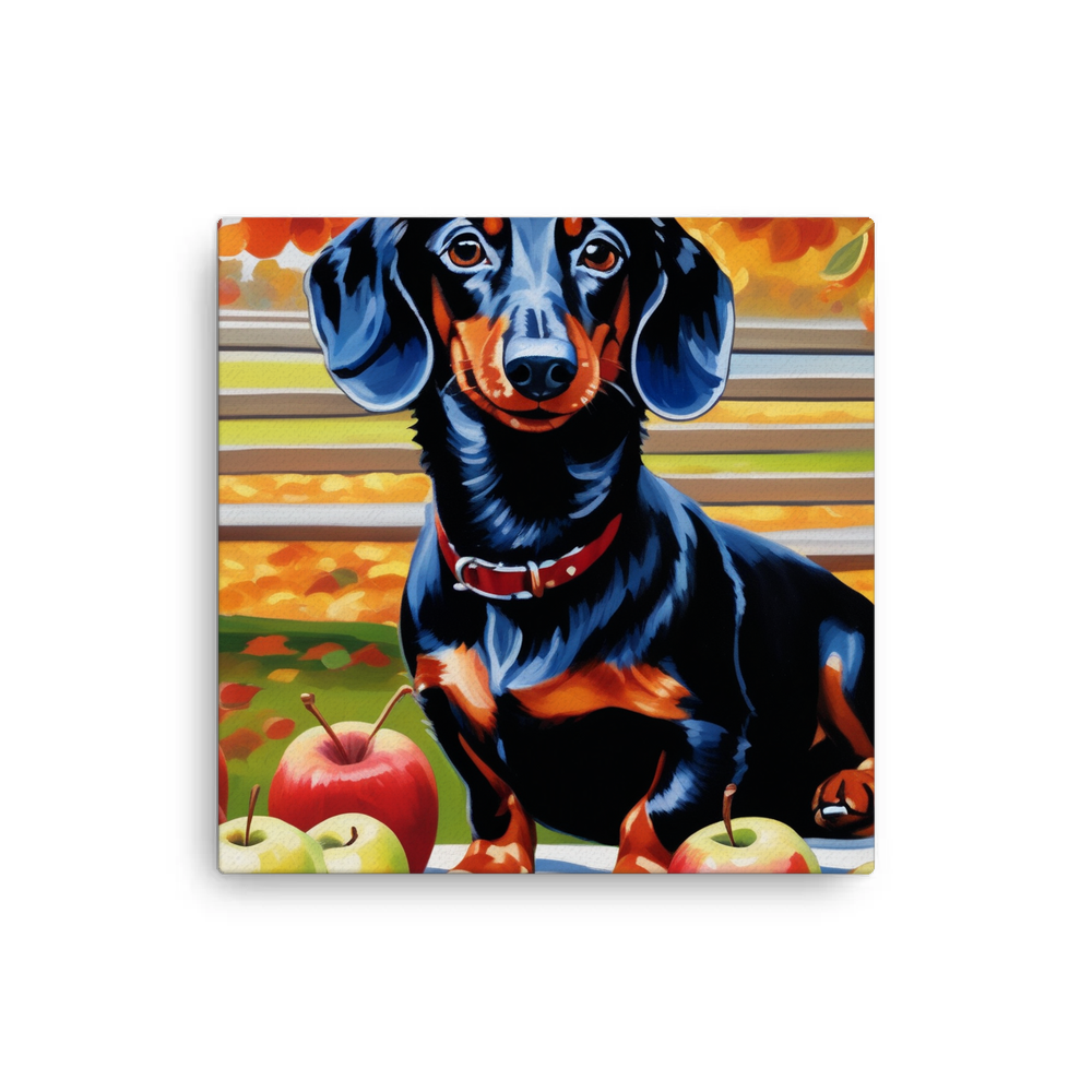 PugMug Custom Black Dachshund Canvas