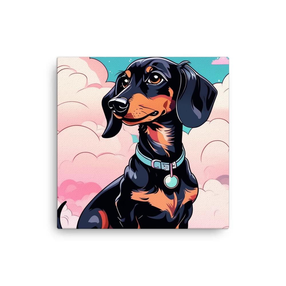 PugMug Custom Black Dachshund Canvas