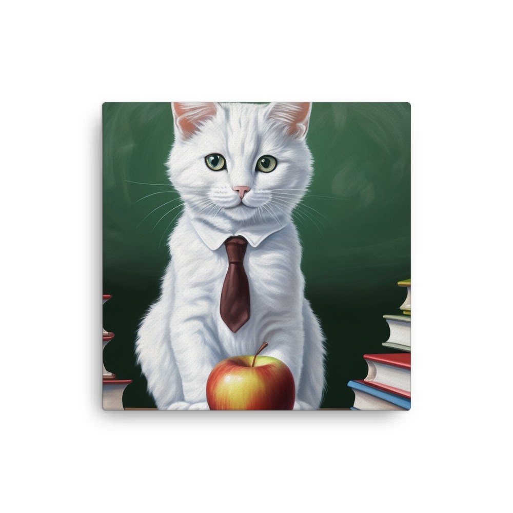 PugMug Custom White Companion Cat Canvas