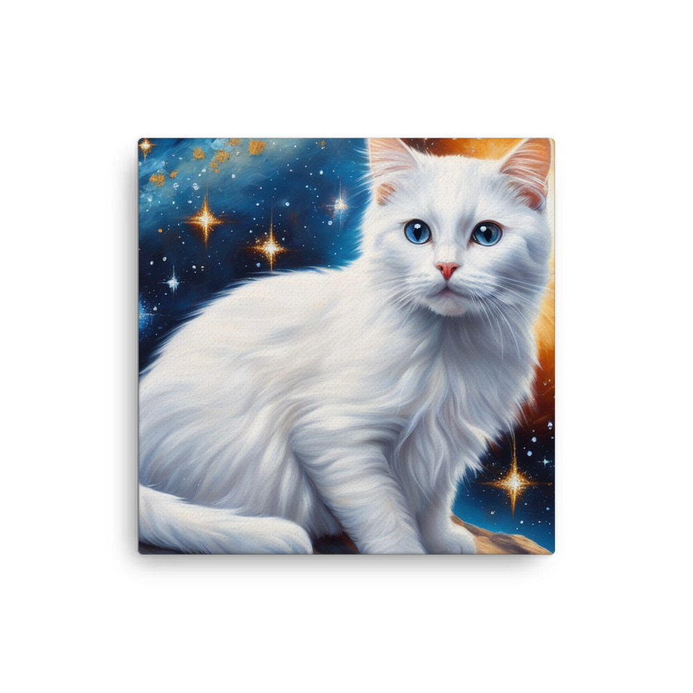 PugMug Custom White Companion Cat Canvas