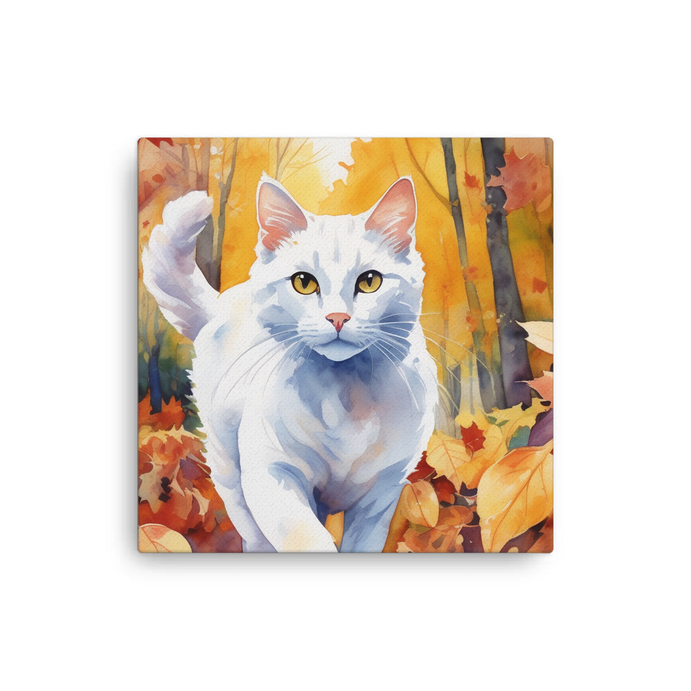 PugMug Custom White Companion Cat Canvas