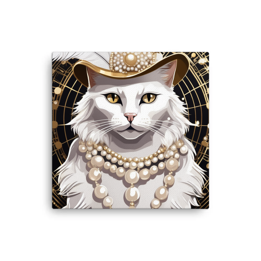 PugMug Custom White Companion Cat Canvas