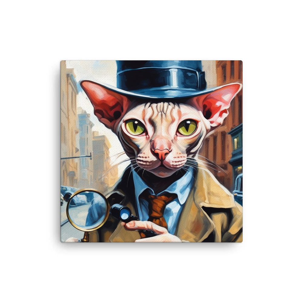 PugMug Custom Tabby Sphynx Cat Canvas