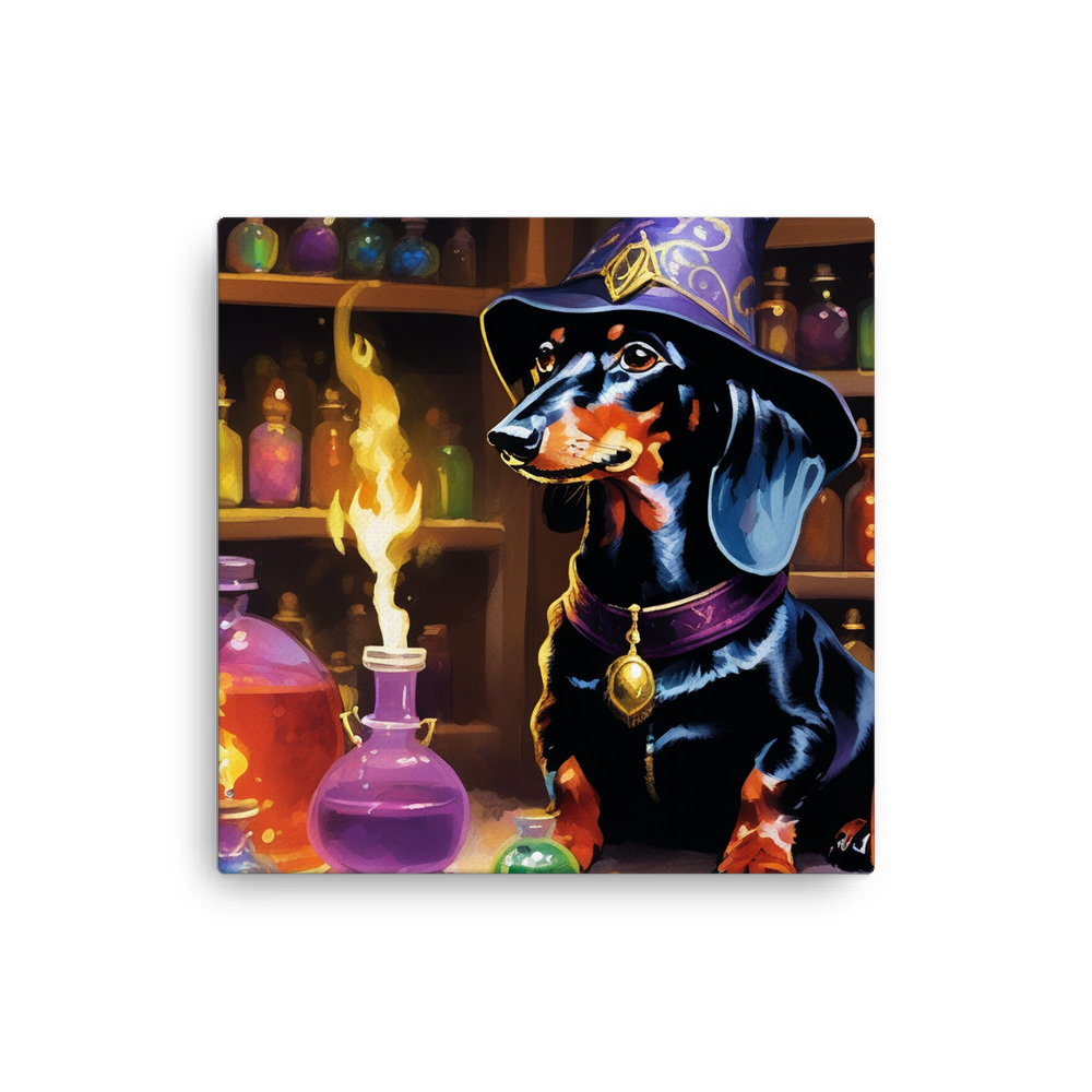 PugMug Custom Black Dachshund Canvas