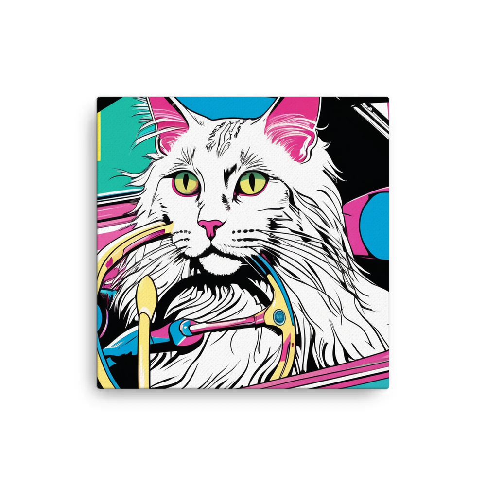 PugMug Custom White Maine Coon Cat Canvas