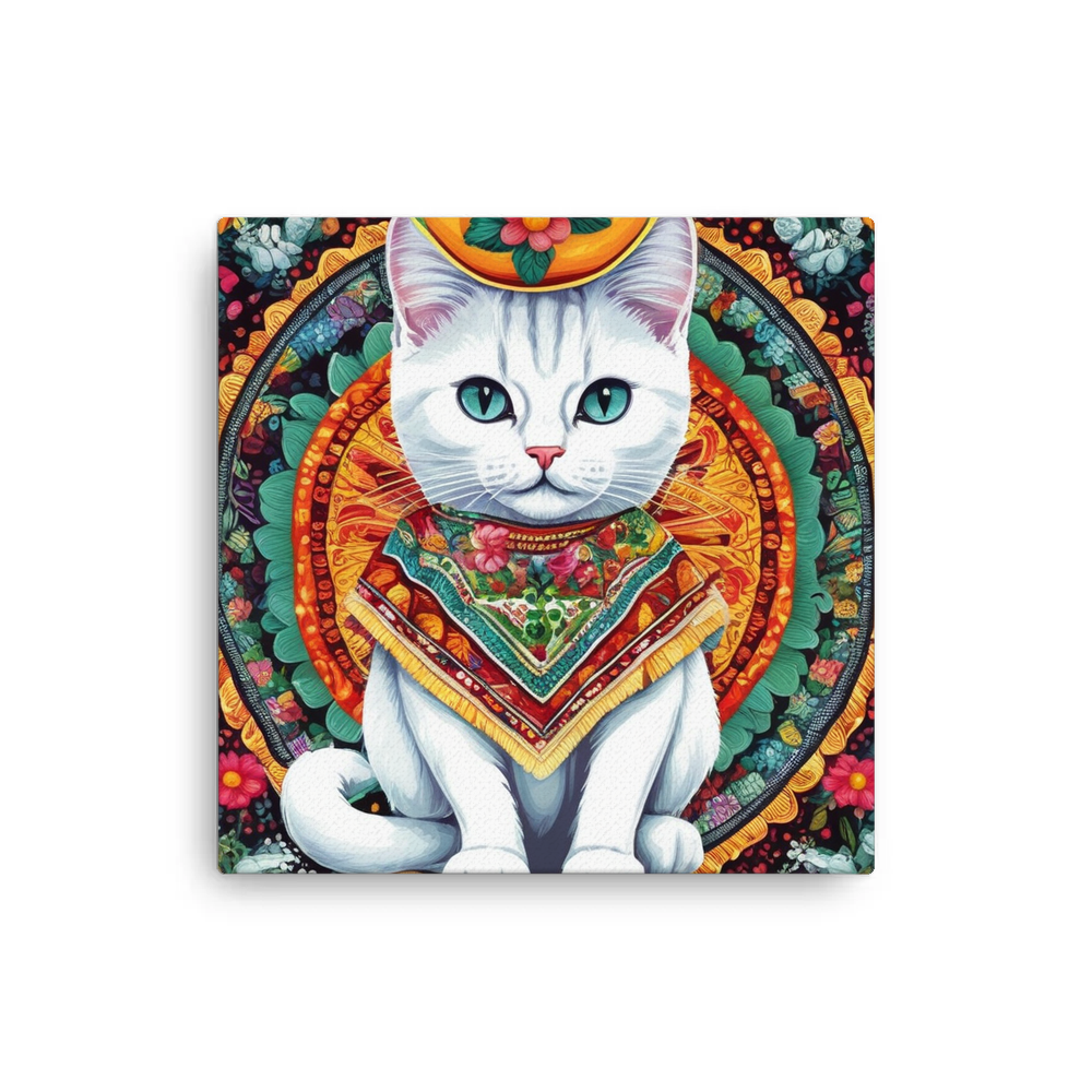 PugMug Custom White Companion Cat Canvas