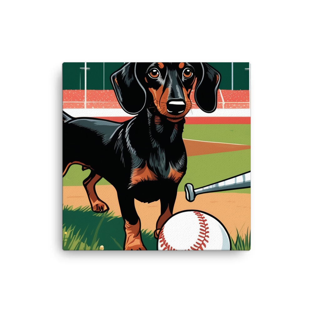 PugMug Custom Black Dachshund Canvas