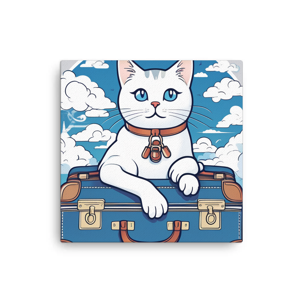 PugMug Custom White Companion Cat Canvas
