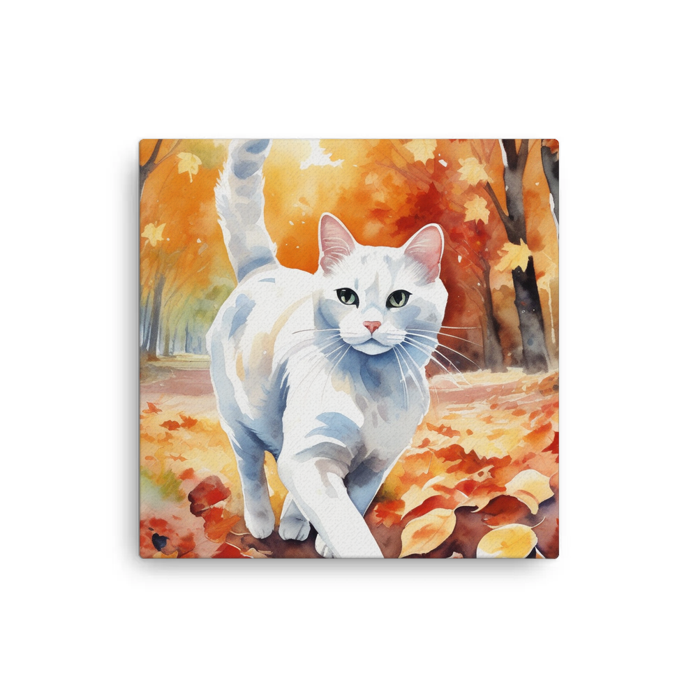 PugMug Custom White Companion Cat Canvas