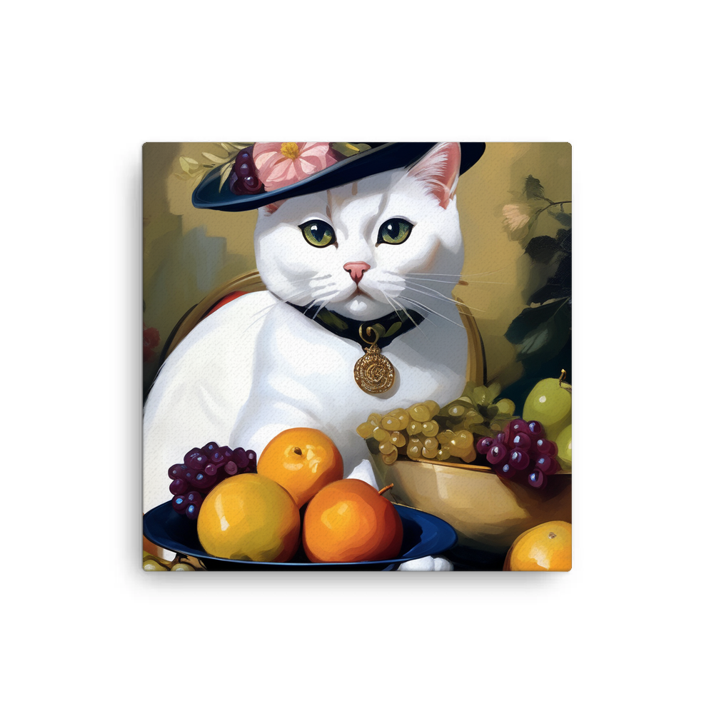 PugMug Custom White British Shorthair Cat Canvas
