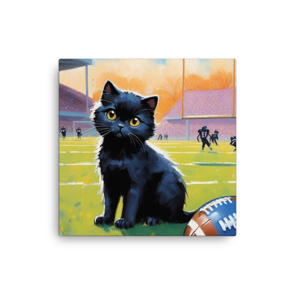 PugMug Custom Black Scottish Fold Cat Canvas