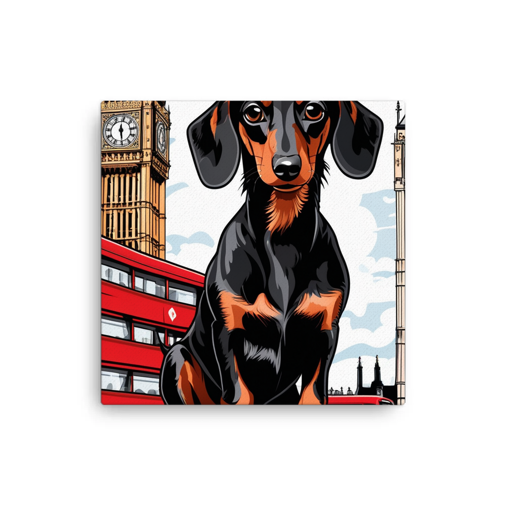 PugMug Custom Black Dachshund Canvas