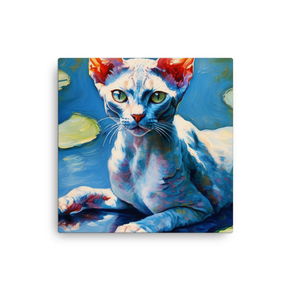 PugMug Custom Tabby Devon Rex Cat Canvas