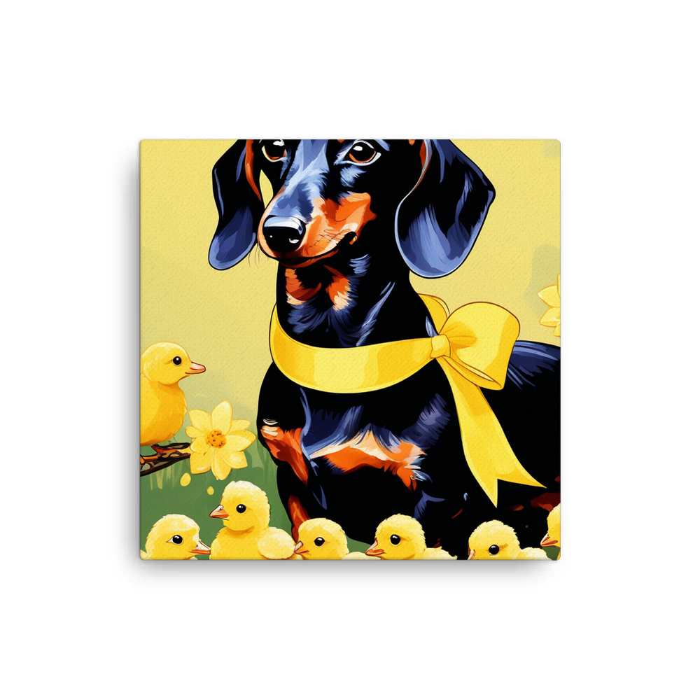 PugMug Custom Black Dachshund Canvas