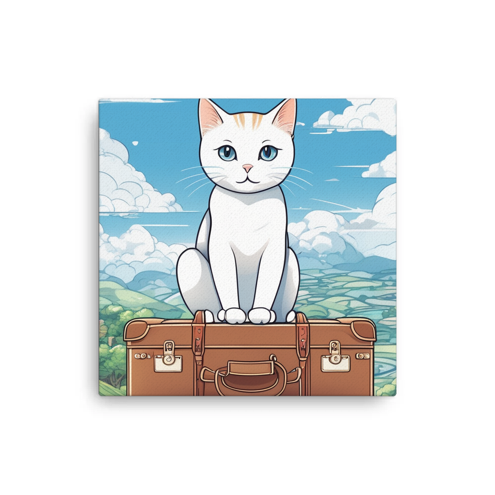 PugMug Custom White Companion Cat Canvas