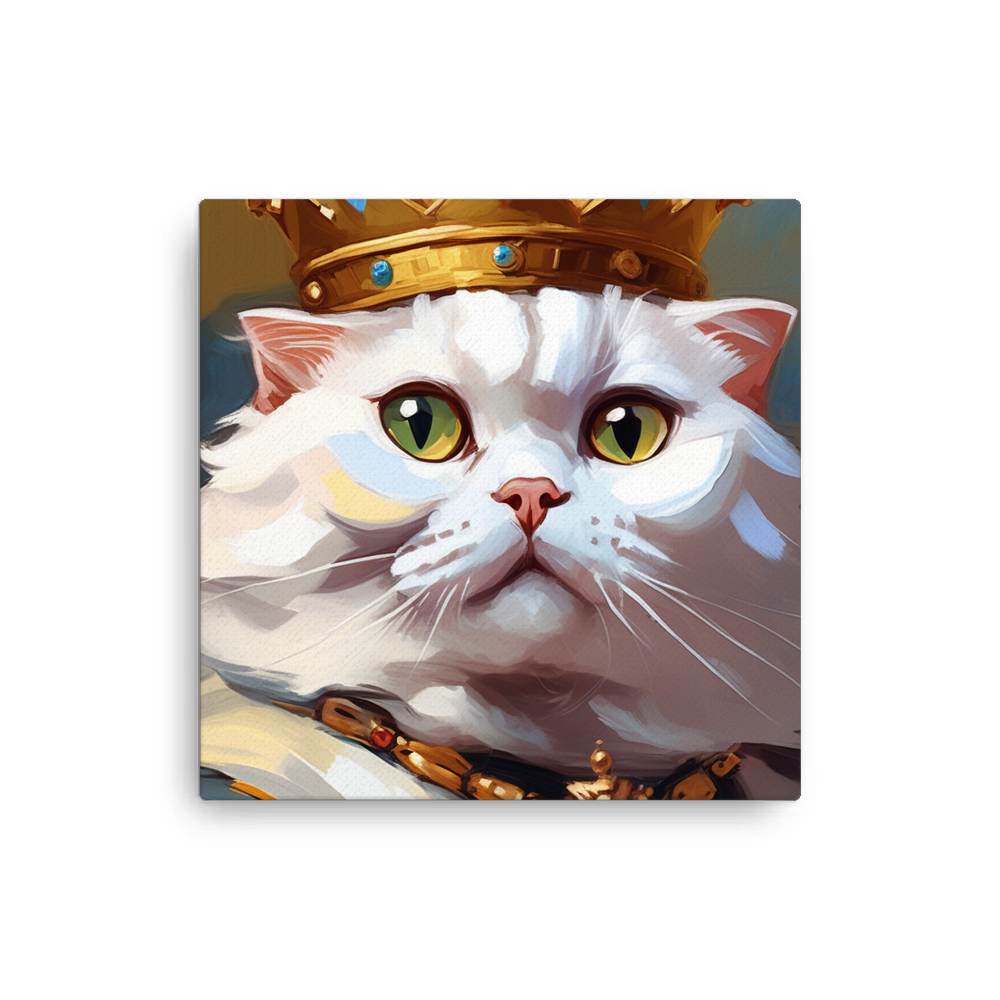 PugMug Custom White Scottish Fold Cat Canvas