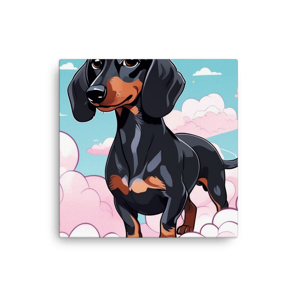 PugMug Custom Black Dachshund Canvas