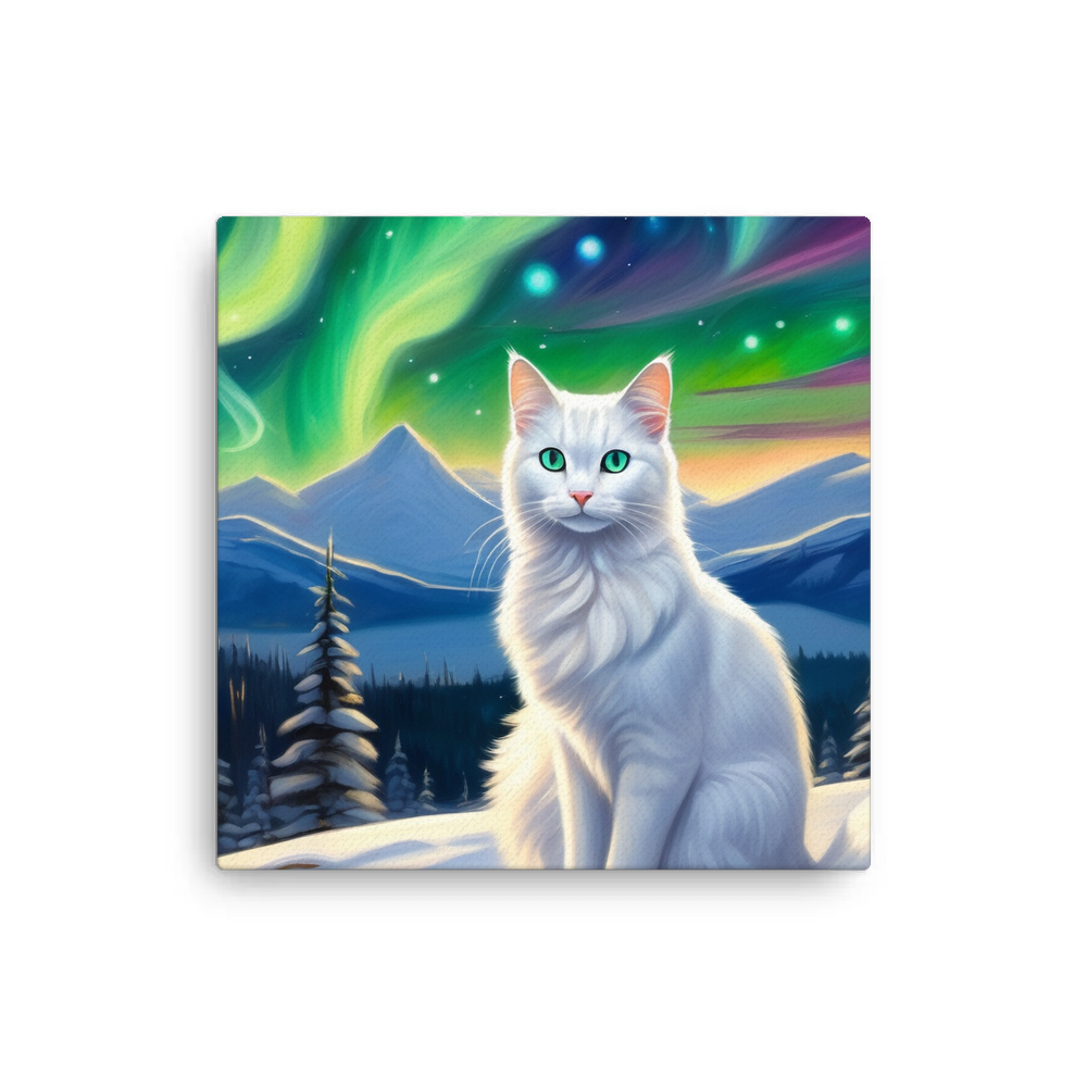 PugMug Custom White Companion Cat Canvas