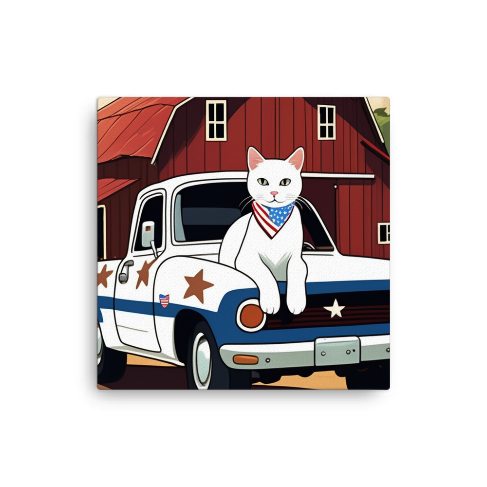 PugMug Custom White Companion Cat Canvas
