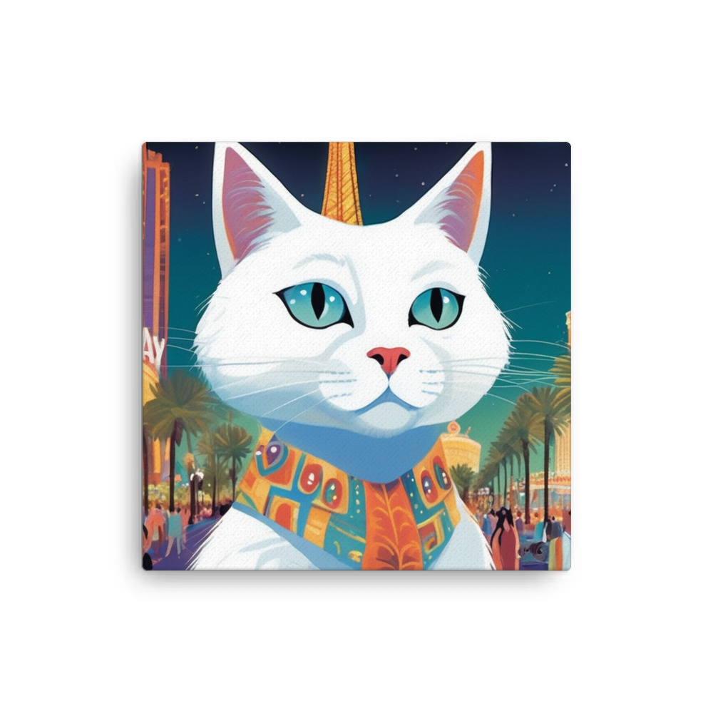 PugMug Custom White Companion Cat Canvas