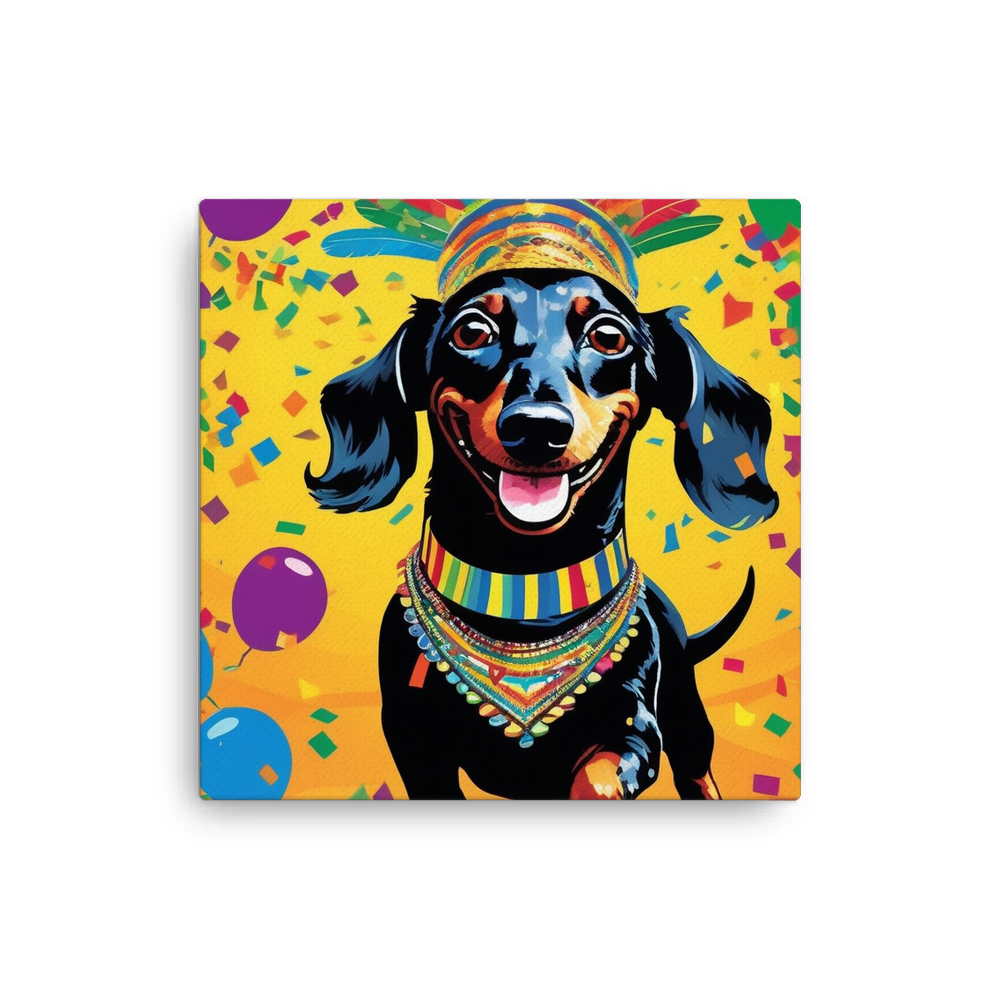 PugMug Custom Black Dachshund Canvas