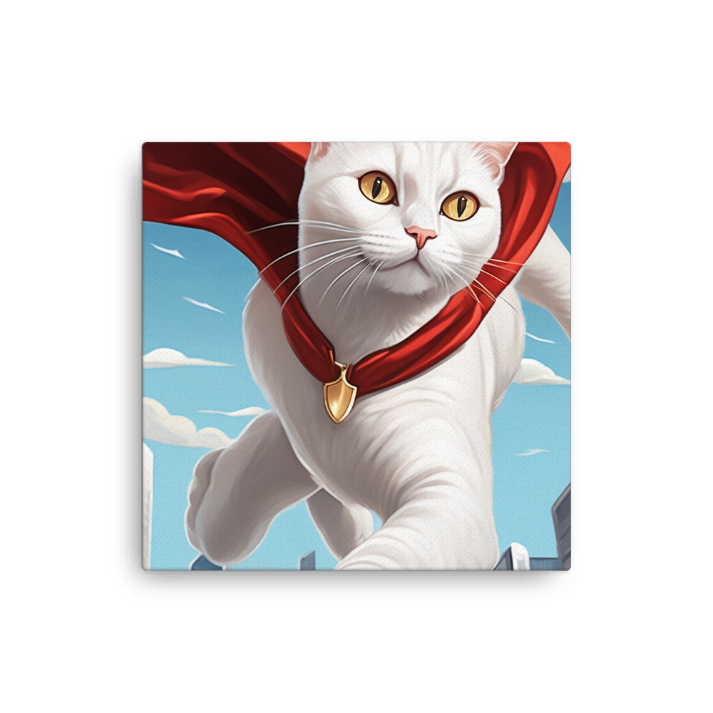 PugMug Custom White Companion Cat Canvas
