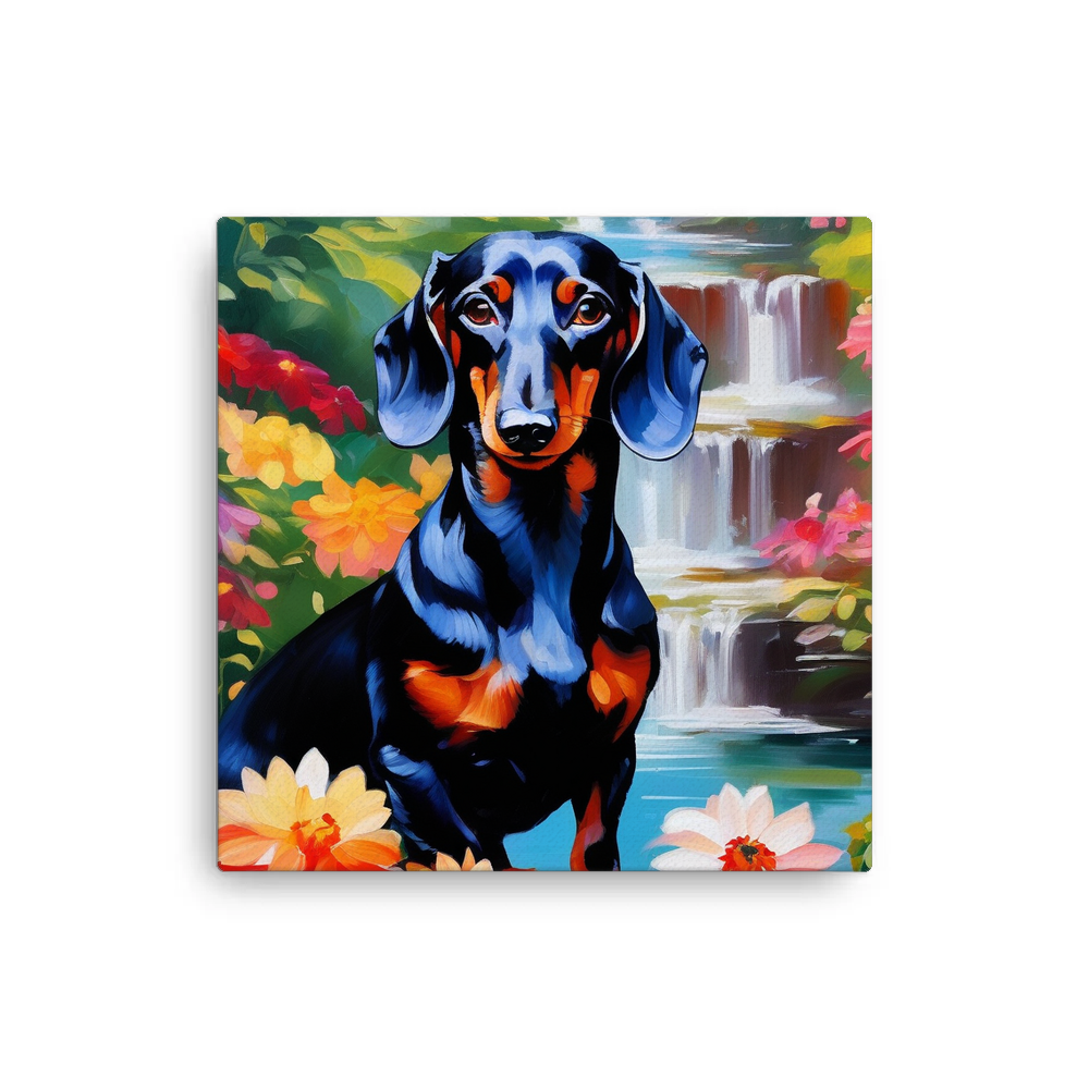 PugMug Custom Black Dachshund Canvas