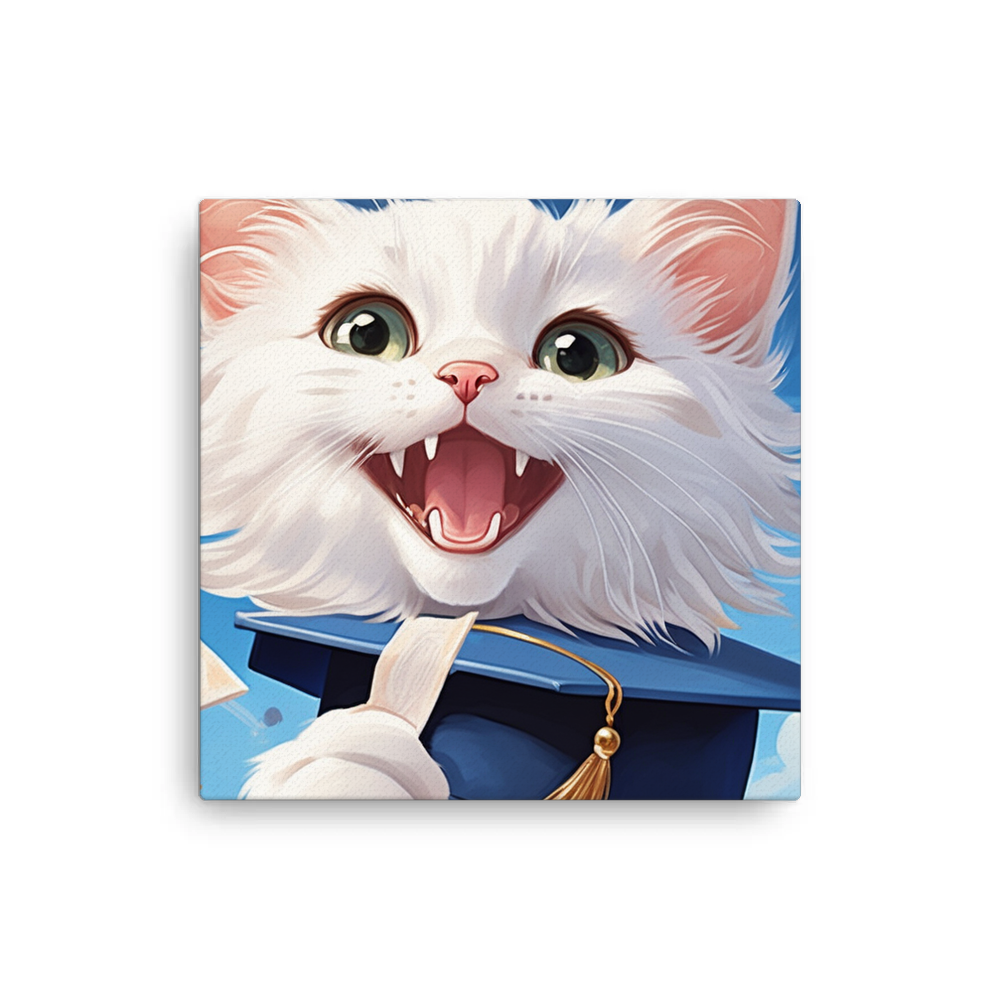 PugMug Custom White Companion Cat Canvas