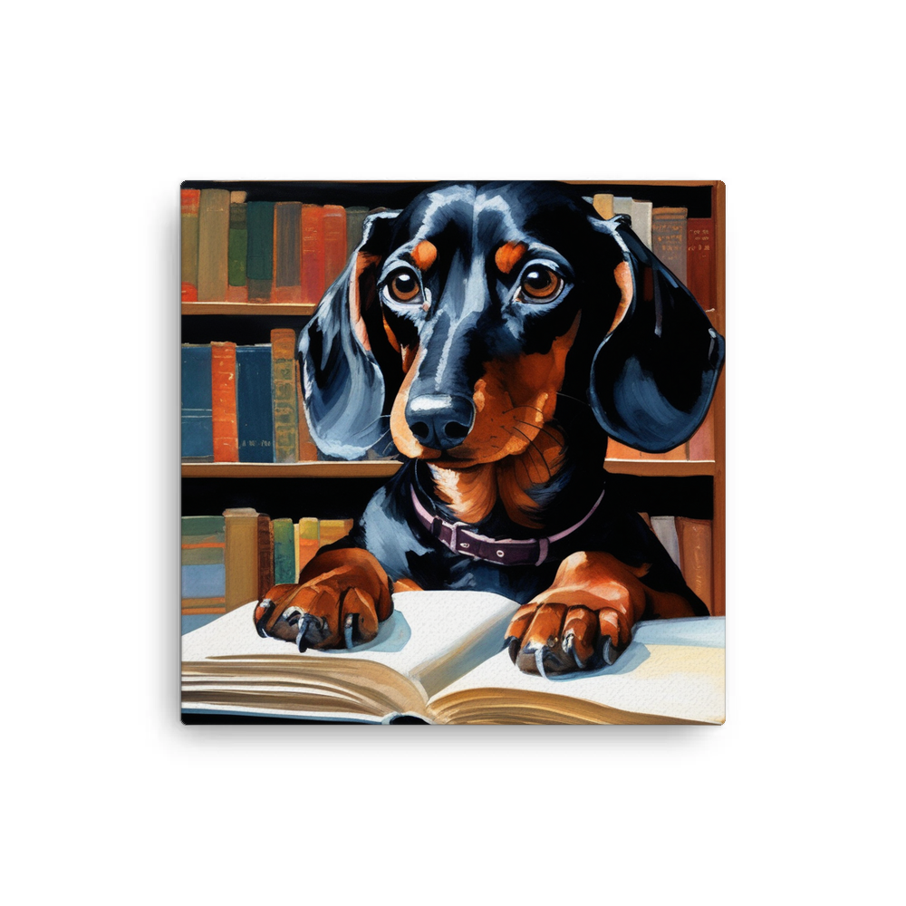 PugMug Custom Black Dachshund Canvas