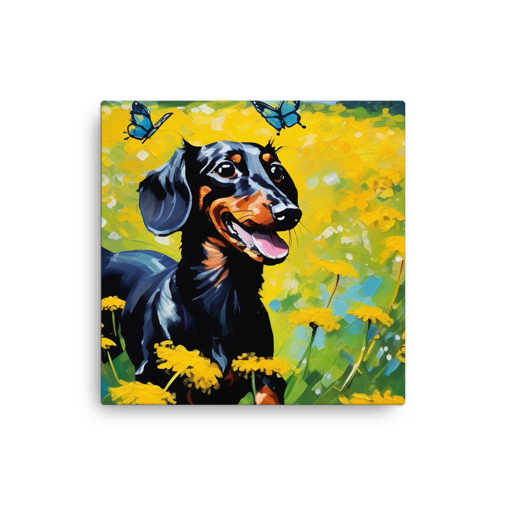 PugMug Custom Black Dachshund Canvas