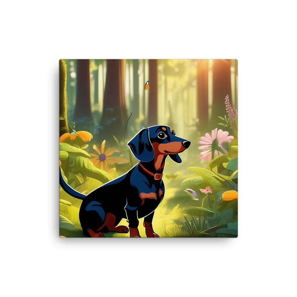 PugMug Custom Black Dachshund Canvas