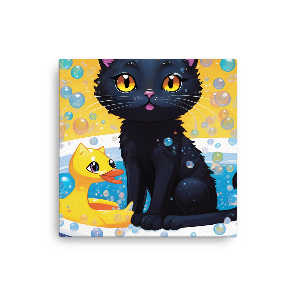 PugMug Custom Black Exotic Cat Canvas
