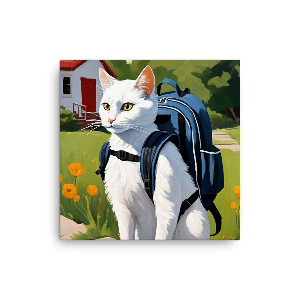 PugMug Custom White Companion Cat Canvas
