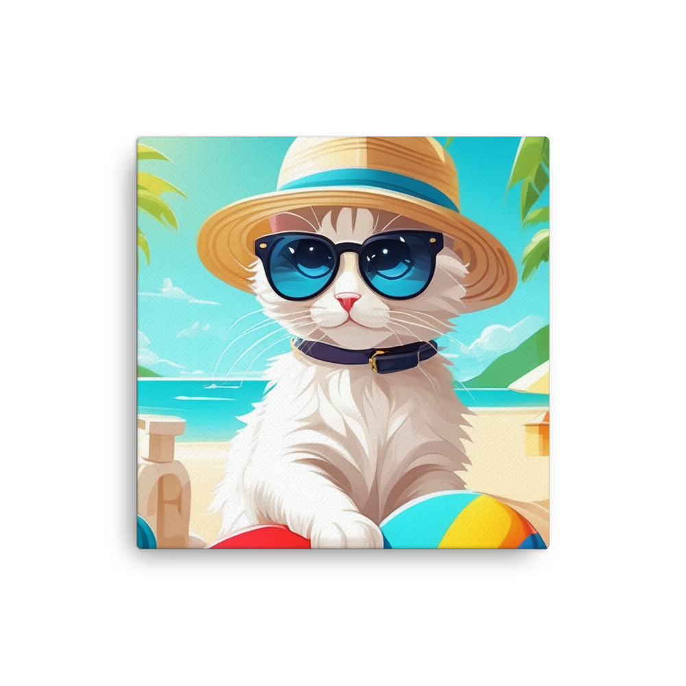 PugMug Custom White Companion Cat Canvas