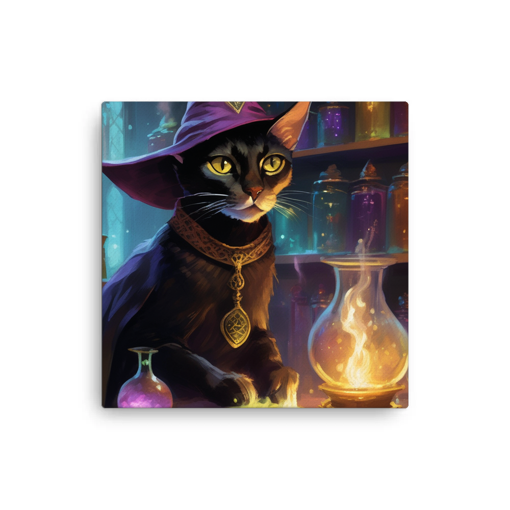 PugMug Custom Black Abyssinian Cat Canvas