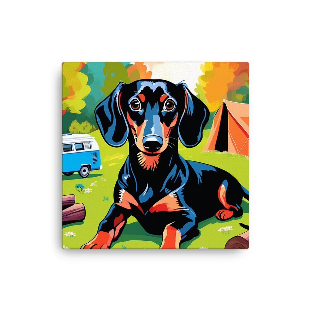 PugMug Custom Black Dachshund Canvas