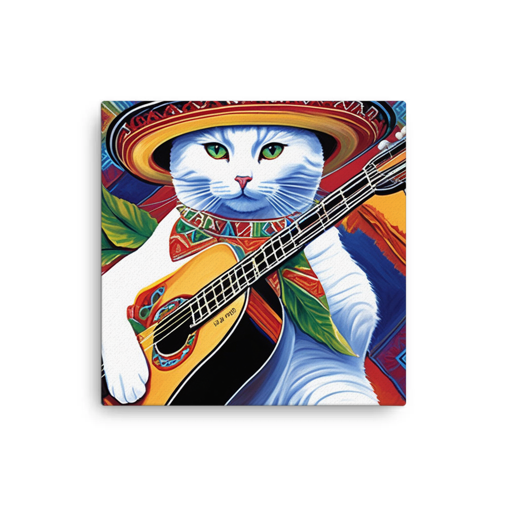 PugMug Custom White Companion Cat Canvas