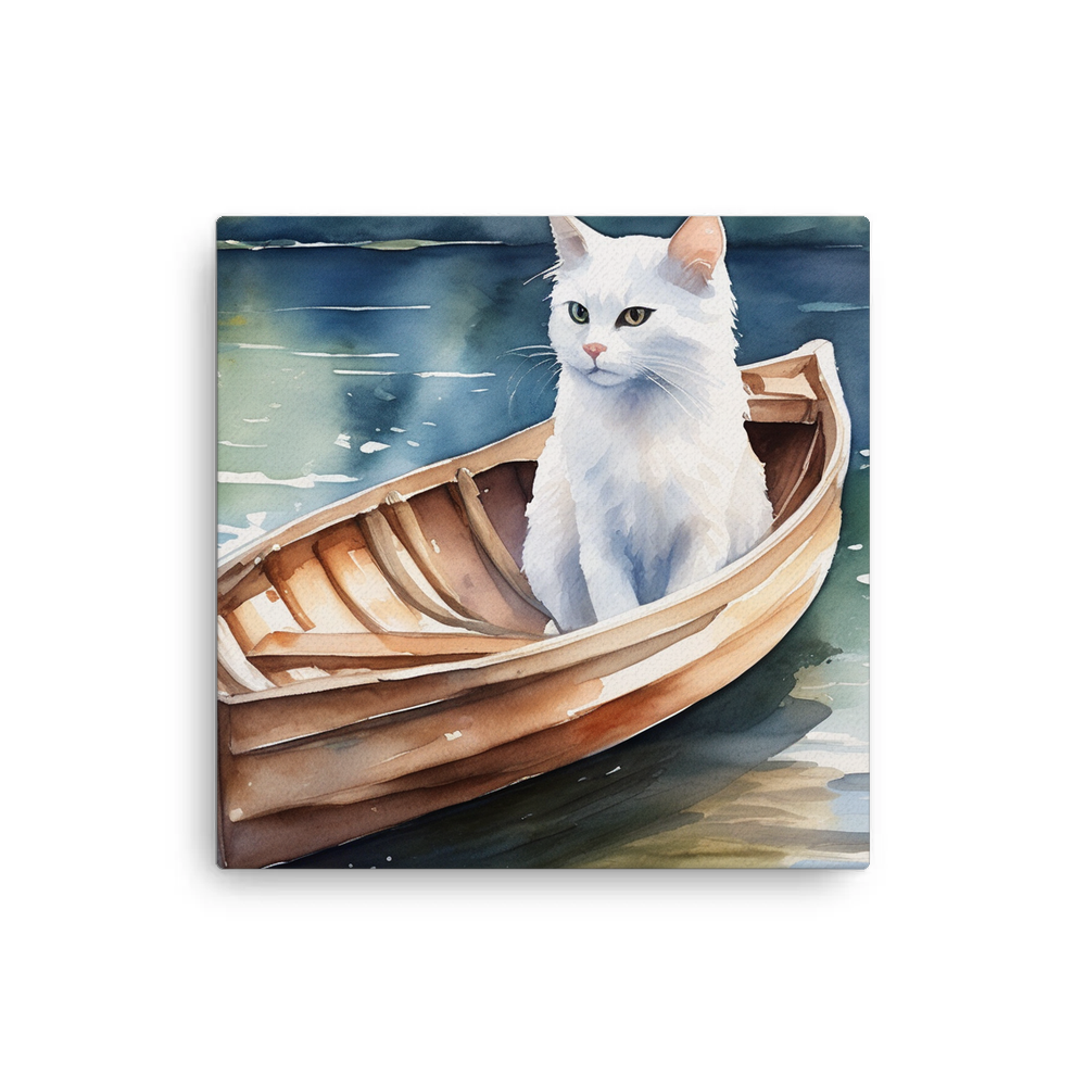 PugMug Custom White Companion Cat Canvas