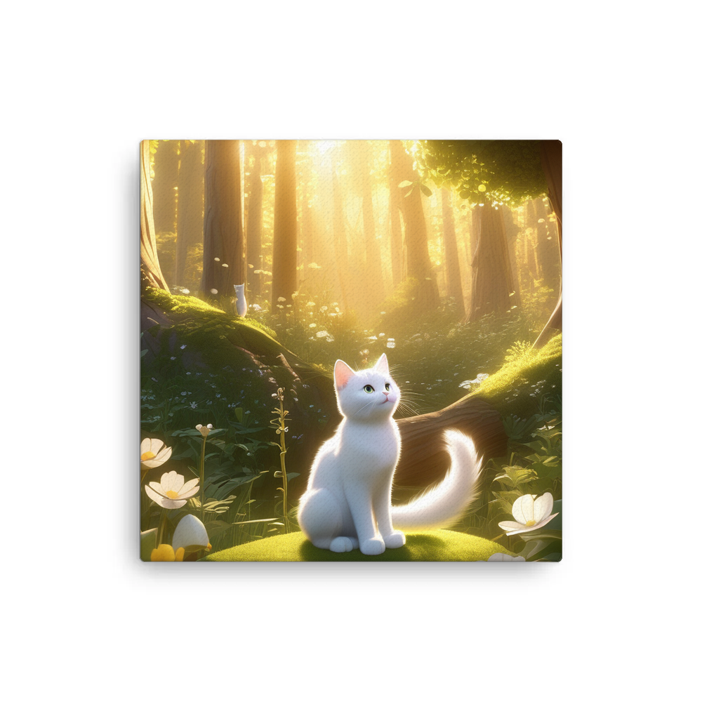 PugMug Custom White Companion Cat Canvas