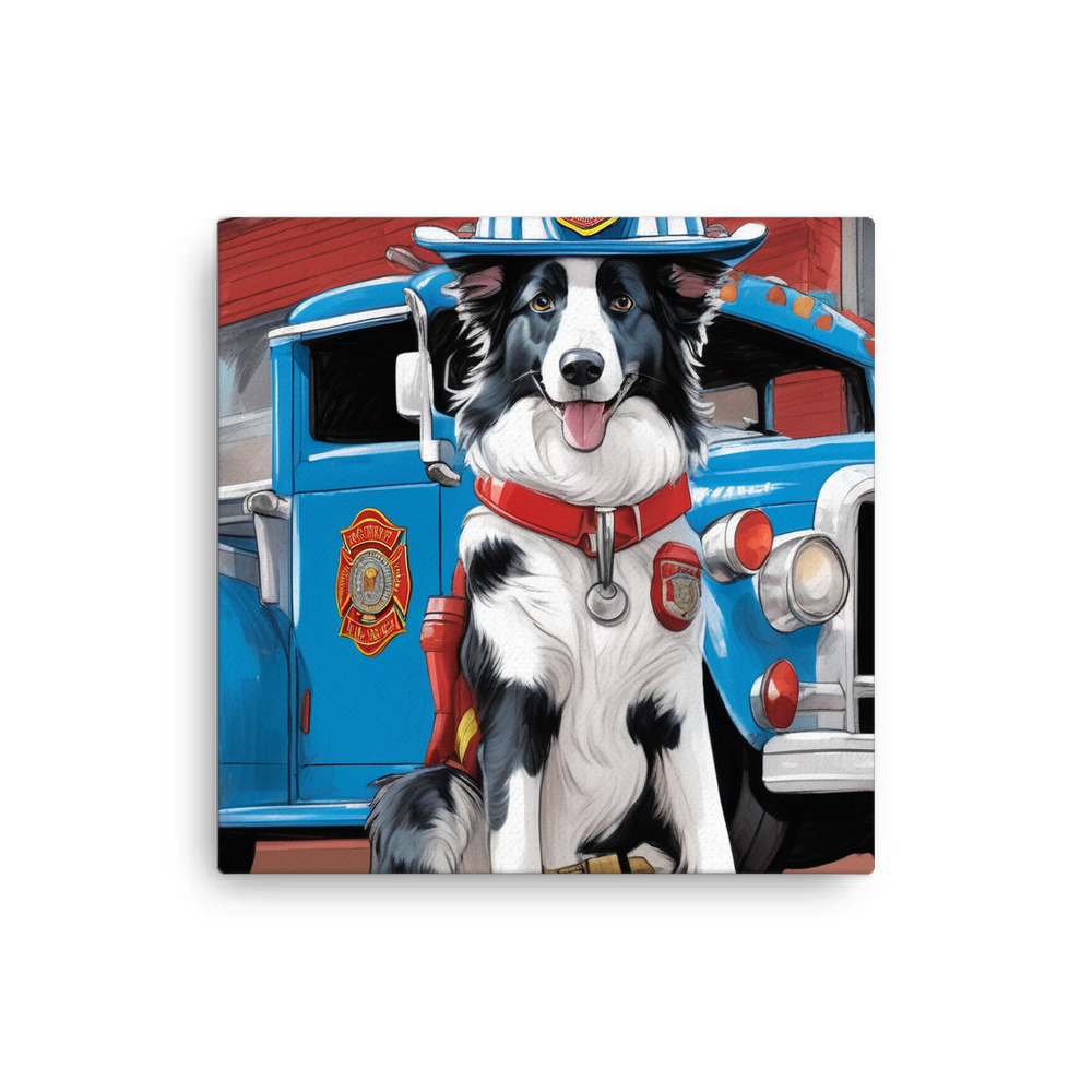 PugMug Custom Blue Merle Border Collie Canvas