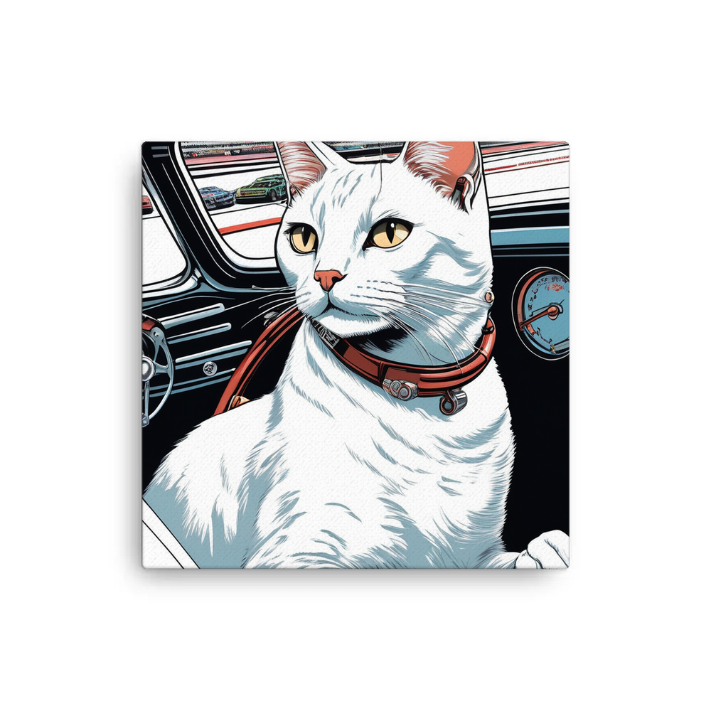 PugMug Custom White Companion Cat Canvas