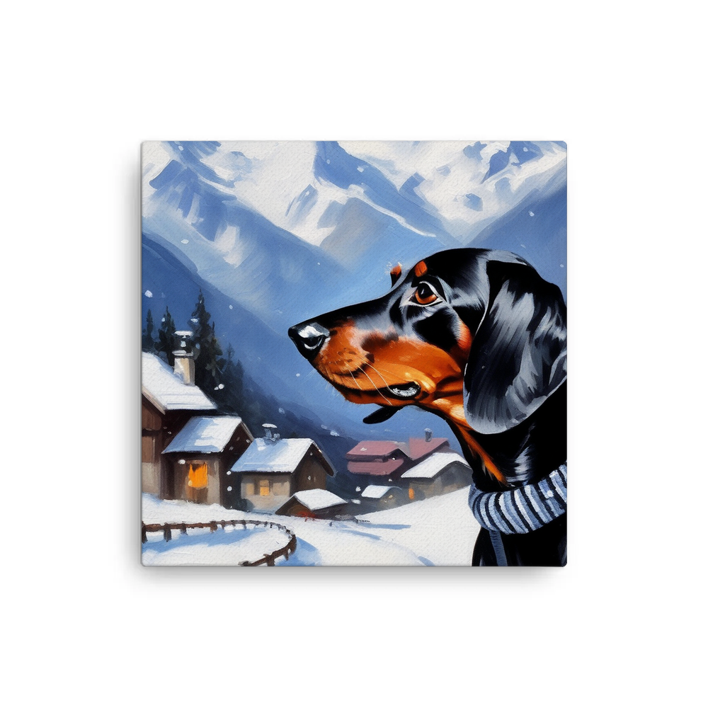 PugMug Custom Black Dachshund Canvas