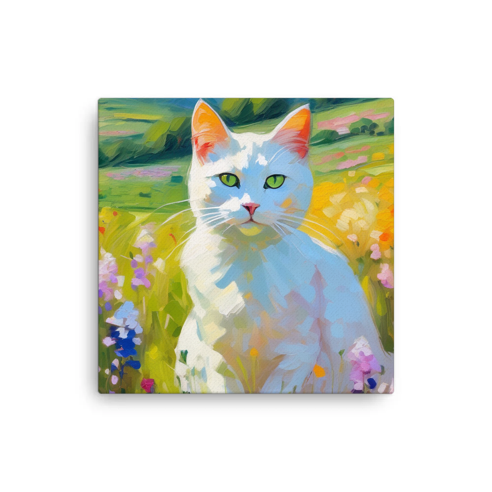PugMug Custom White Companion Cat Canvas