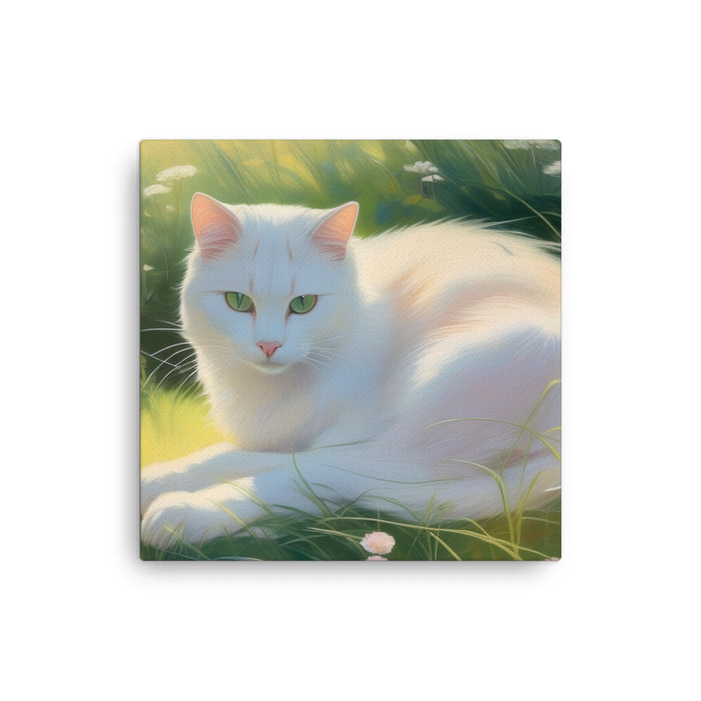 PugMug Custom White Companion Cat Canvas
