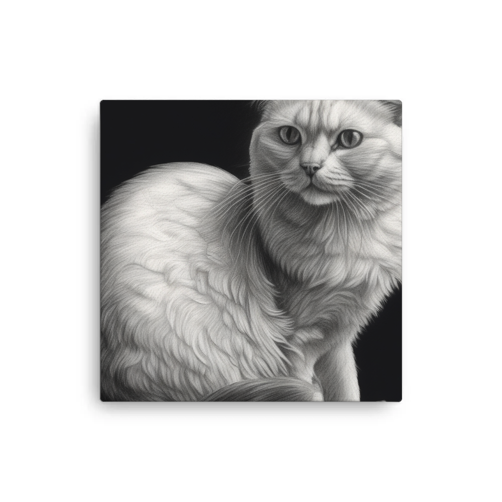 PugMug Custom White Companion Cat Canvas