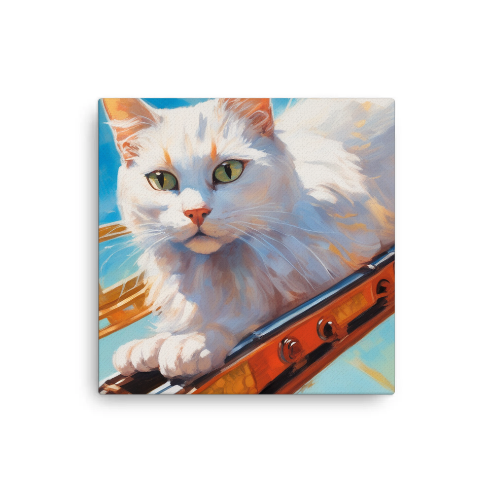 PugMug Custom White Companion Cat Canvas