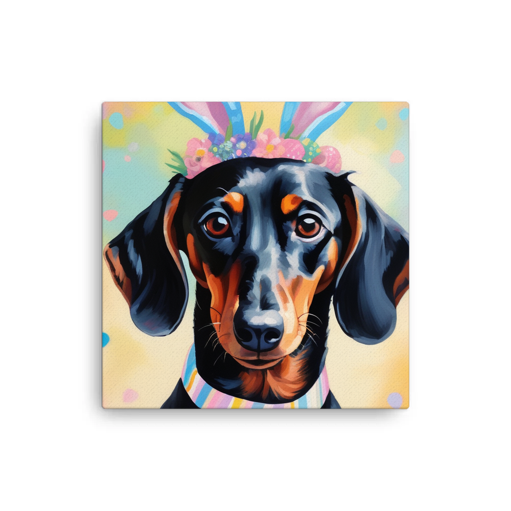 PugMug Custom Black Dachshund Canvas